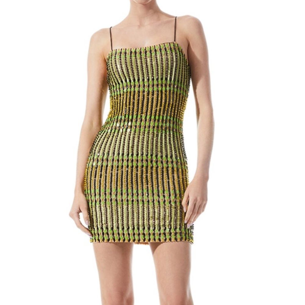 Alice + Olivia Fifi Embellished Mini Dress